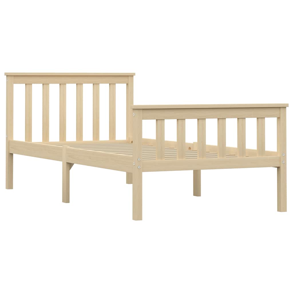 Vidaxl bedframe massief grenenhout natuurlijk 100x200 cm
