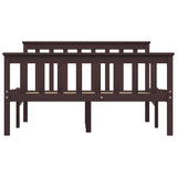 Vidaxl bedframe massief grenenhout donkerbruin 120x200 cm