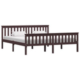 Vidaxl bedframe massief grenenhout donkerbruin 180x200 cm