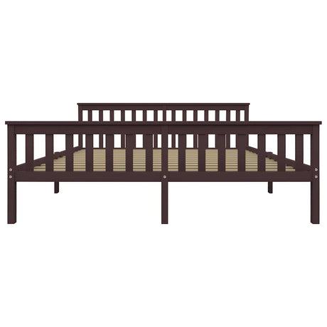 Vidaxl bedframe massief grenenhout donkerbruin 180x200 cm