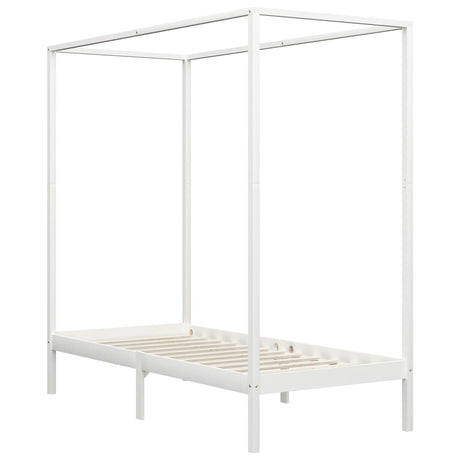 Vidaxl hemelbedframe massief grenenhout wit 90x200 cm