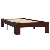 Vidaxl bedframe massief grenenhout donkerbruin 100x200 cm