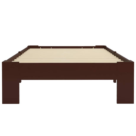 Vidaxl bedframe massief grenenhout donkerbruin 100x200 cm