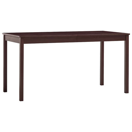 Vidaxl eettafel 140x70x73 cm grenenhout donkerbruin