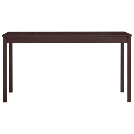 Vidaxl eettafel 140x70x73 cm grenenhout donkerbruin