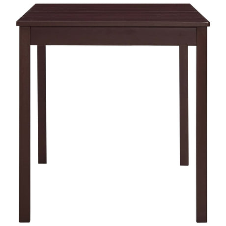 Vidaxl eettafel 140x70x73 cm grenenhout donkerbruin