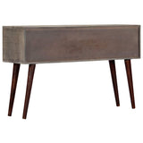 Vidaxl wandtafel 120x35x75 cm massief ruw mangohout grijs