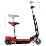 Vidaxl Kinderstep con silla de montar y lideró 120 W rojo