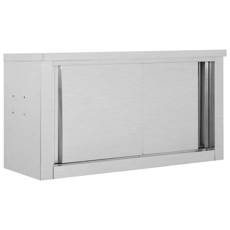 Vidaxx Küchenoberschrank mit Schiebetüren 90x40x50 cm Edelstahl