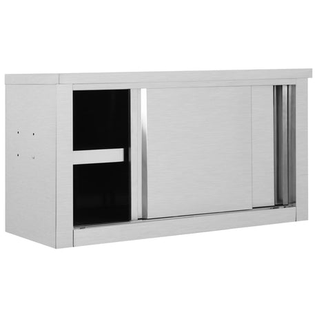 Vidaxx Küchenoberschrank mit Schiebetüren 90x40x50 cm Edelstahl