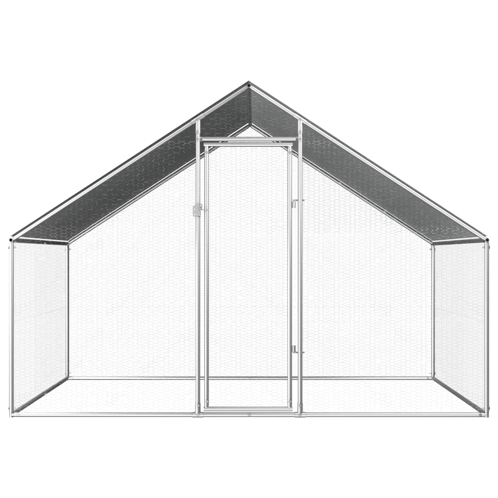 Vidaxl Chicken Coop 2.75x2x1.92 m Acciaio zincato