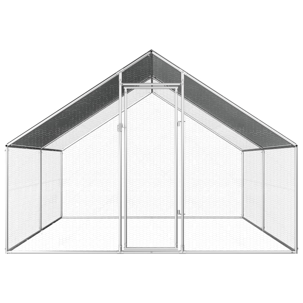 Vidaxl Chicken Coop 2.75x4x1.92 M Galvanized Steel