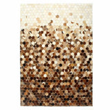 Vidaxl leer tapijt patchwork koeienhuid bruin 170 x 120 cm leer