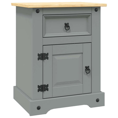 Vidaxl nachtkastje 53x39x67 cm mexicaans grenenhout corona-stijl grijs