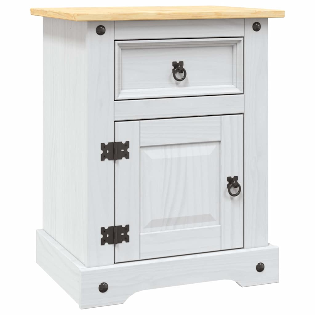 Vidaxl nachtkastje 53x39x67 cm mexicaans grenenhout corona-stijl wit