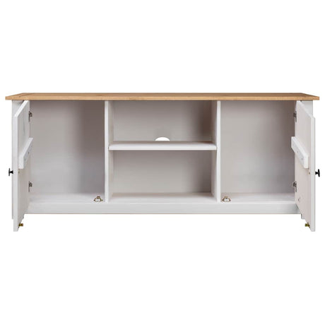 Vidaxl tv-kast panama range 120x40x50 cm massief grenenhout wit