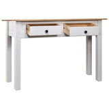 Vidaxl wandtafel panama range 110x40x72 cm massief grenenhout wit