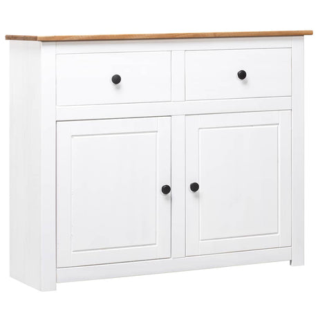 Vidaxl dressoir panama range 93x40x80 cm massief grenenhout wit