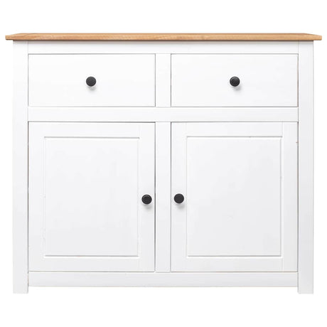 Vidaxl dressoir panama range 93x40x80 cm massief grenenhout wit