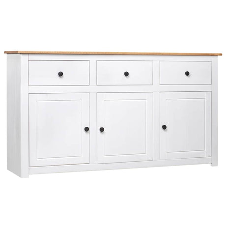 Vidaxl dressoir panama range 135x40x80 cm massief grenenhout wit