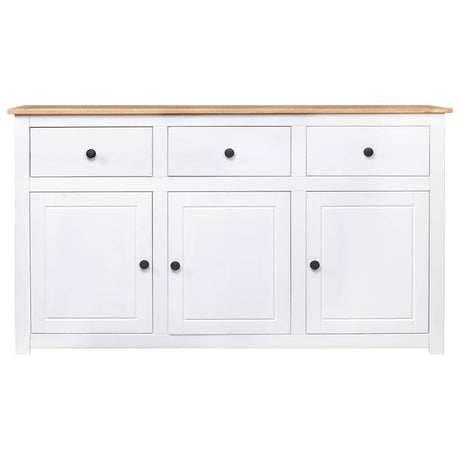 Vidaxl dressoir panama range 135x40x80 cm massief grenenhout wit