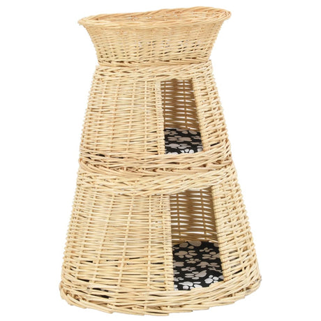 Vidaxx 3-teiliges Katzenkorb-Set mit Kissen 47x34x60cm Naturweide