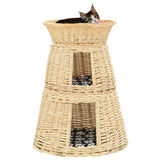 Vidaxx 3-teiliges Katzenkorb-Set mit Kissen 47x34x60cm Naturweide