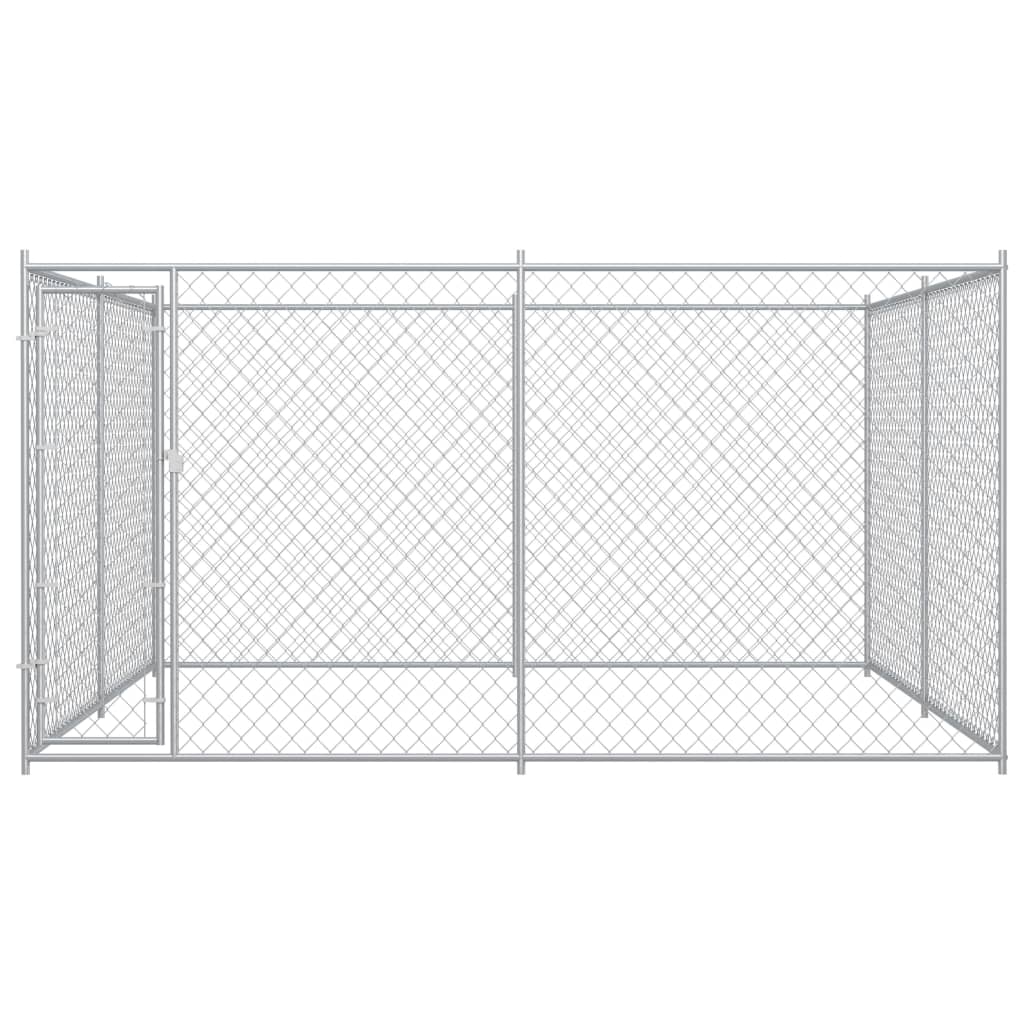 Vidaxl Hond Kennel fir dobausse 383x383x18 cm