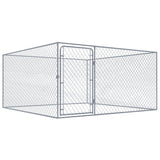 Dog -stanice Vidaxl pro vnější 2x2x1 m galvanizovaná ocel