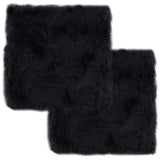 Vidaxl Stuhlkissen 2 ST 40x40 cm Real Schaffell dunkelgrau