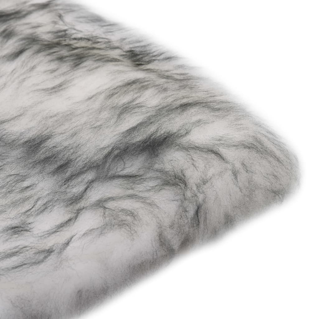 Vidaxl Stolkuddar 2 St 40x40 cm Sheepskin Mixed Dark Grey