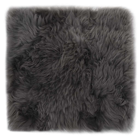 Vidaxl -Stuhlkissen 2 ST 40x40 cm Real Sheepell Hellgrau