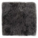 Vidaxl -Stuhlkissen 2 ST 40x40 cm Real Sheepell Hellgrau