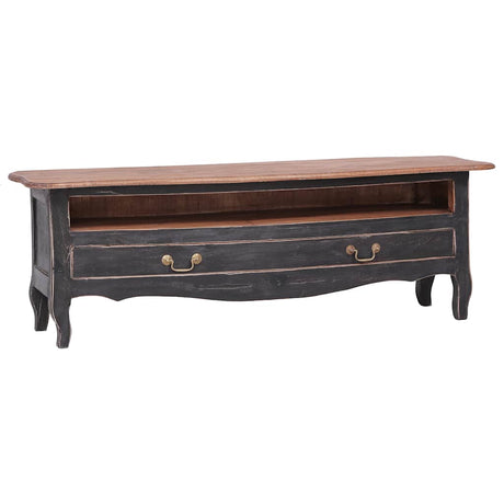 Vidaxl tv-meubel 120x30x40 cm massief mahoniehout zwart