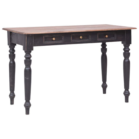 Vidaxl bureau met 3 lades 117x57x75 cm massief mahoniehout