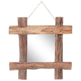 Vidaxl Mirror Wood Blocks 50x50 cm recyklovaný teak přirozený