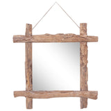 Vidaxl Mirror Træblokke70x70 cm genanvendt teak naturlig