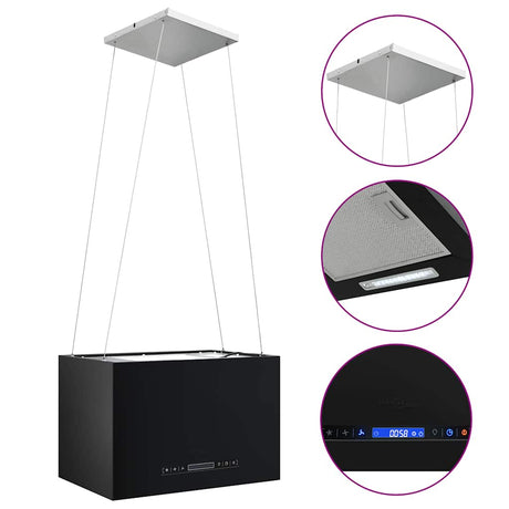 Vidaxl -Extraktorhaube mit Touchsensor LCD 55 cm Stahl hängen