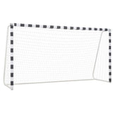 Vidaxl fotballmål 300x160x90 cm metall svart og hvitt