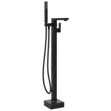 Vidaxl Bathtub Gru crane staccata in acciaio inossidabile da 90 cm nero