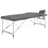 Vidaxl massage table with 3 zones 186x68 cm aluminum frame anthracite