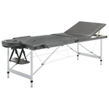 Vidaxl massage table with 3 zones 186x68 cm aluminum frame anthracite