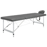 VidaXL Massagetafel met 4 zones 186x68 cm aluminium frame antraciet