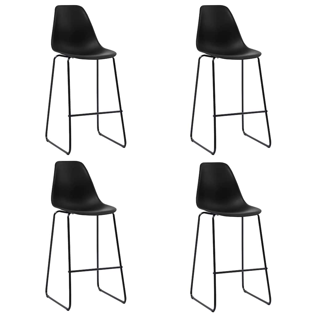 Vidaxl barstoelen 4 st kunststof zwart