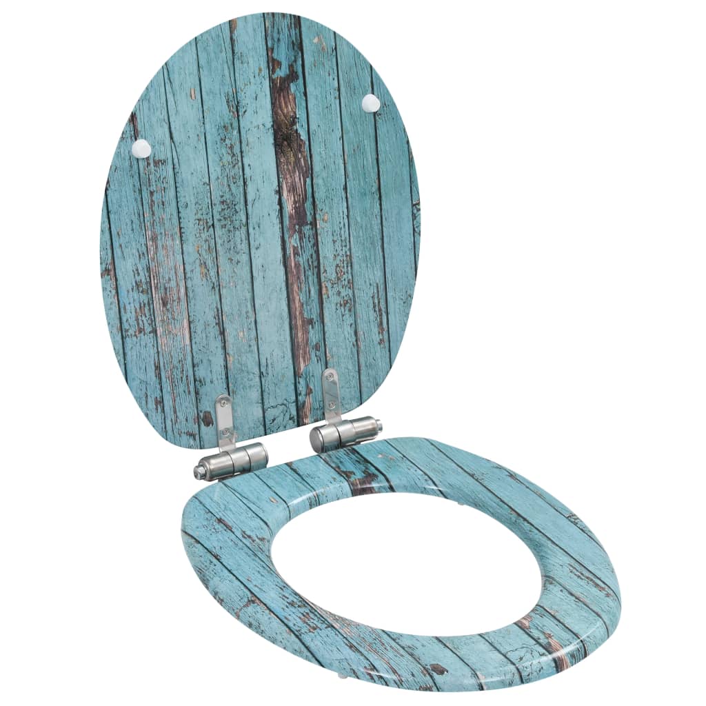 Vidaxl Toilette Sëtzer 2 St mat soft-zouenen Decks MDF Holz Design