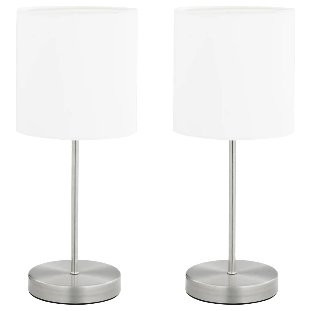 Lampade da tavolo Vidaxl 2 m con un pulsante di giunzione e14 bianco