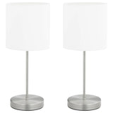 Lampes de table vidaxl 2 sts avec un bouton de jonction e14 blanc