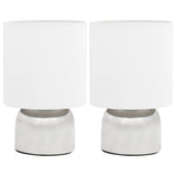 Lampes de table vidaxl 2 sts avec un bouton de jonction e14 blanc