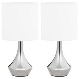VidaXL Tischlampen 2 Stück mit Touch-Taste E14 weiß