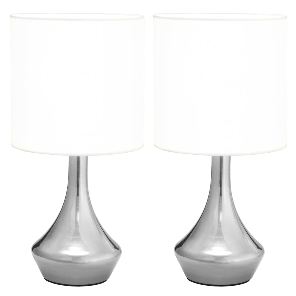 VIDAXL TABLE LAMPS 2 STS MED EN JUNKTION Knap E14 Hvid